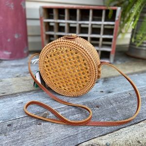 Wicker Rattan Straw crossbody Bag